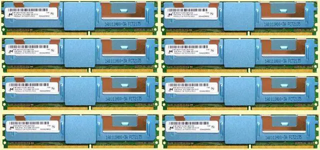 Main image of Dell 64GB Kit ( 8 x 8GB ) DDR2 5300F 677MHz Fully Buffered ECC Server Memory Ram for Dell Poweredge 1950 2950 6950 Precision 690 T7400 HP Compatible