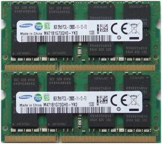 SAMSUNG DDR3 PC3L-12800S 8GB×2 合計16GB メモリー 中古品 SAMSUNG Memory 8GB 2Rx8 PC3L-12800S-11-13-F3 RAM M471B1G73EB0-YK0