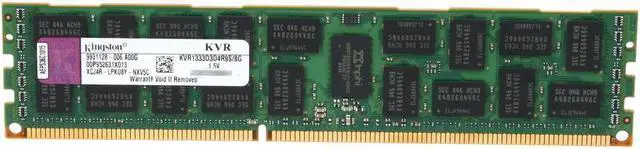 Main image of Kingston KVR1333D3D4R9S8G 8GB 240-Pin DDR3 SDRAM ECC Registered DDR3 1333 Server Memory Model