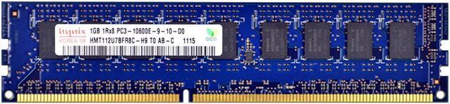 Main image of Hynix PC3-10600E 1GB ECC 1RX8 HMT112U7TFR8C-H9