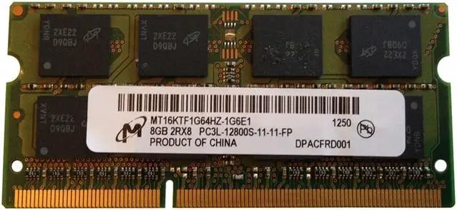 Alt view image 3 of 4 - MT16KTF1G64HZ-1G6E1 Micron 8GB PC3L-12800S SODIMM 204 PIN