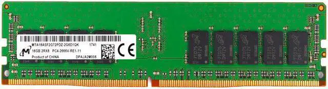 Main image of MTA18ASF2G72PDZ-2G6 Micron 16GB PC4-21300 DDR4-2666MHz ECC Registered CL19 288-Pin DIMM 1.2V Dual Rank Memory Module