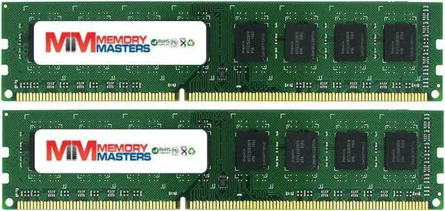 Main image of MemoryMasters PC3-10600 8GB Kit (2x4GB) DDR3 Non ECC Unbuffered 1.5V 1333MHz CL9 UDIMM Dual Rank Desktop PC Computer Memory