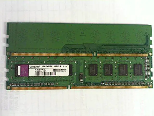 Main image of KINGSTON KTW149-ELF 1GB DESKTOP DIMM DDR3 PC10600(1333) UNBUF 1.5v 1RX8 240P 128MX64 128mX8 CL9 8k