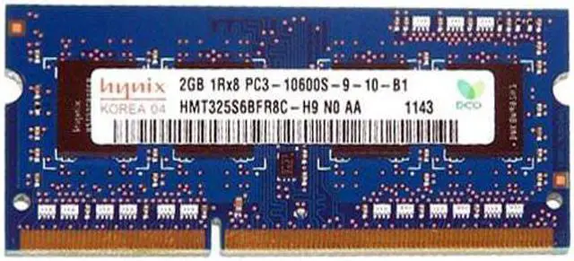 Main image of Hynix 2Gb Ddr3 Pc3-10600 1333Mhz Non-Ecc Unbuffered Cl9 1.5V Single R