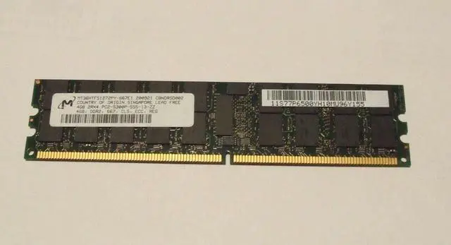 Main image of MICRON 4GB PC2-5300 DDR2 ROHS REG MEMORY MODULE MT36HTF51272PY-667E1