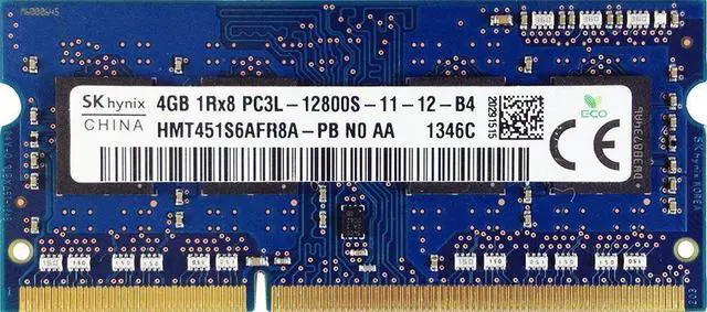 Main image of Hynix HMT451S6AFR8A-PB 4GB PC3-12800 DDR3-1600MHz non-ECC Unbuffered CL11 204-Pin SoDimm 1.35V Low Voltage Single Rank Memory Module