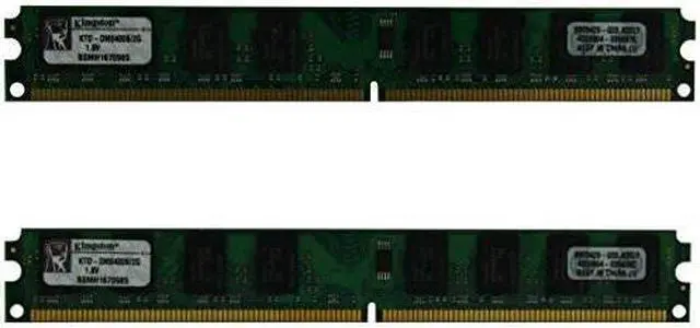 Main image of Kingston 4GB Kit (2x2GB) DDR2-667MHz KTD-DM8400B/2G PC2-5300 240 Pin 1.8V Low Profile Desktop RAM (Pack of 2)
