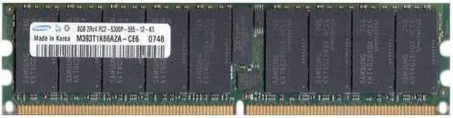Main image of SAMSUNG M393T1K66AZA-CE6 8GB DDR2 REG ECC PC2-5300 CL5 1GBX72 512MX4 1.8V 240P DIMM