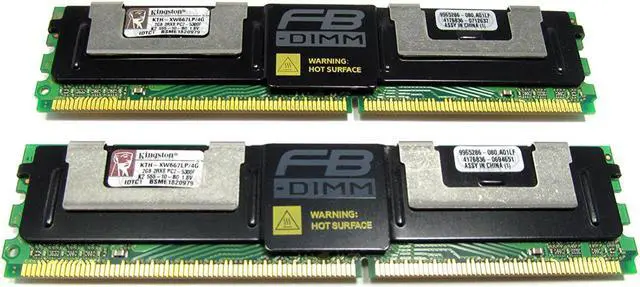 Main image of Kingston KTH-XW667LP/4G 4GB KIT (2X2GB) Memory Standard DDR2-667/PC2-5300 ECC Fully Buffered 667 MHz 240 Pin Server Memory