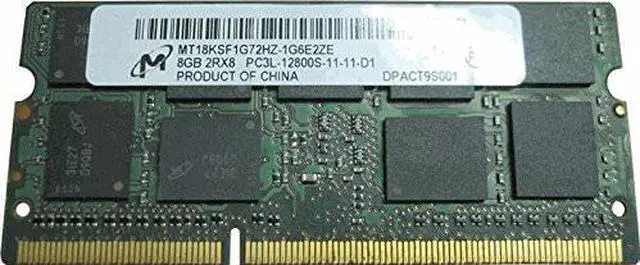 Main image of 8GB 204p PC3-12800 CL11 18c 512x8 DDR3-1600 2Rx8 1.35V ECC SODIMM