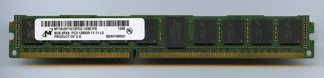 Main image of MICRON MT18JDF1G72PDZ-1G6E1FE PC3-12800R / DDR3 1600 / 8GB ECC REG 2RX8 Very Low Profile (FOR SERVER ONLY)