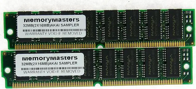 Main image of Gold 32MB 2x16MB SIMM Memory for Akai Sampler MPC2000 MPC 2000 MPC2000XL MPC 2000XL S2000 S3000XL CD3000XL S300XL RAM