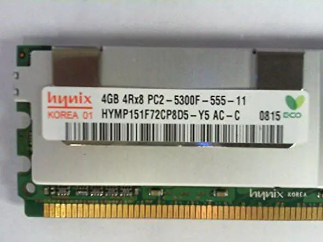 Alt view image 2 of 3 - Hynixhynix Hymp151f72cp8d5-Y5 Hynix   4Gb (1X4gb) Pc25300 667Mhz Fully Buffered Ecc Quad Rank Ddr2 Sdram 240Pin Dimm Memory Module