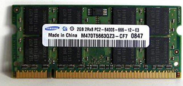 2.0GB (2048MB) Samsung Original PC2-6400 DDR2 800MHz SO-DIMM 200