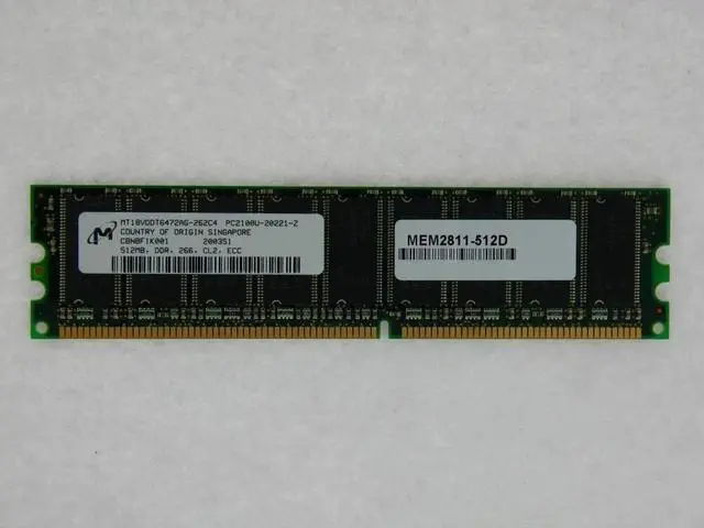 Main image of Cisco 2811 2821 2851 512MB DRAM Memory MEM2811-512D MEM2821-512D MEM2851-512D