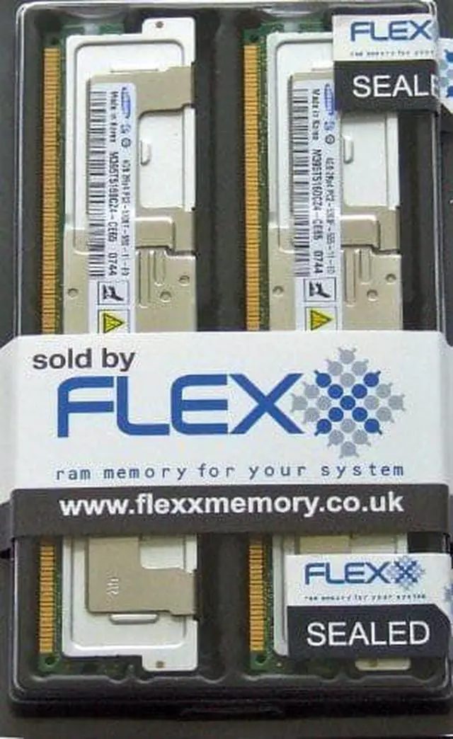 Main image of Samsung original 8GB kit (2 x 4GB) DDR2, PC2-5300-667MHz, Fully Buffered, ECC, FBDIMM, Server memory p.n.M395T5160CZ4-CE65
