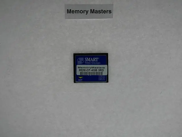Main image of 4GB Compact Flash Memory for Cisco 1900 2900 3900 ISR Series Router. Equivalent to Cisco MEM-CF-4GB (MemoryMasters)