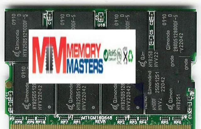 Main image of MemoryMasters 1GB 172pin PC2700(333Mhz) 64x8 DDR MicroDIMM