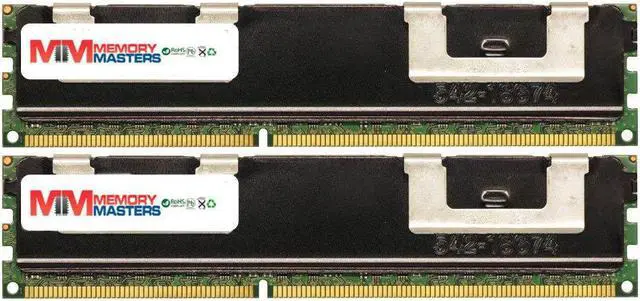 Main image of MemoryMasters 4GB (2GBx2) 240-pin DIMM DDR2 ECC Fully Buffered PC2-5300 CL=5 1.8V 256Meg x 72 Memory Kit