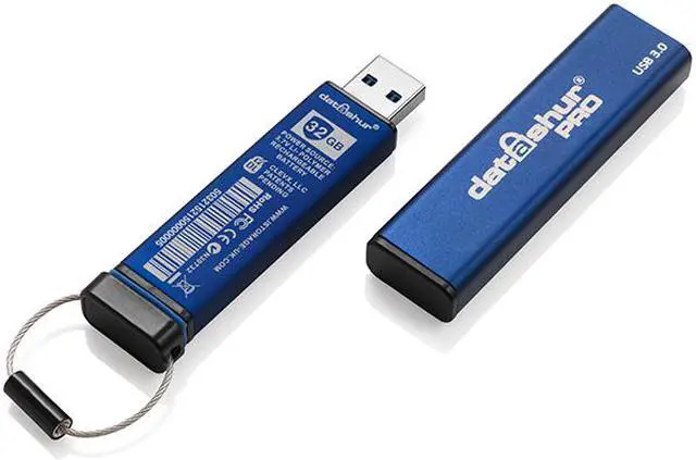 Alt view image 2 of 9 - iStorage datAshur PRO 128GB Secure flash drive - FIPS 140-2 Level 3 Certified - Password protected, dust and water resistant, portable, military grade hardware encryption. USB 3.0 IS-FL-DA3-256-128