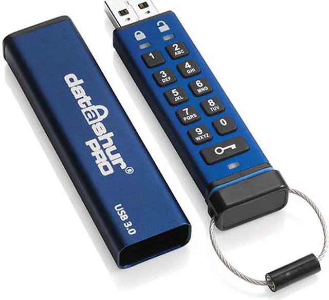 Alt view image 4 of 9 - iStorage datAshur PRO 128GB Secure flash drive - FIPS 140-2 Level 3 Certified - Password protected, dust and water resistant, portable, military grade hardware encryption. USB 3.0 IS-FL-DA3-256-128