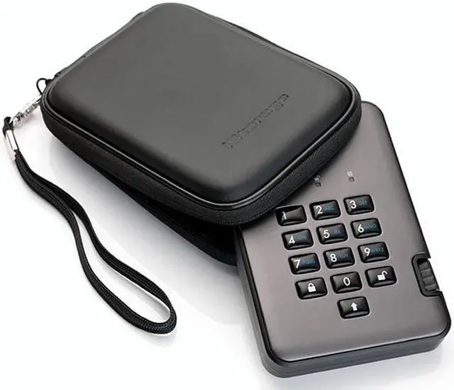 Alt view image 5 of 10 - iStorage diskAshur PRO2 HDD 4TB Secure Hard Drive FIPS Level 3 certified - password protected, dust and water resistant, portable, military grade hardware encryption.IS-DAP2-256-4000-C-X