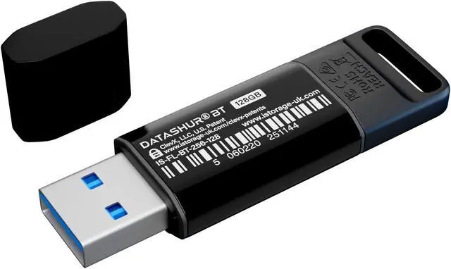 Alt view image 3 of 15 - iStorage datAshur BT USB 3.2 Encrypted Secure Flash Drive 64GB - Unlock wirelessly via your smartphone using Bluetooth (iOS/Android) - Remote Management Ready (IS-FL-DBT-256-64)