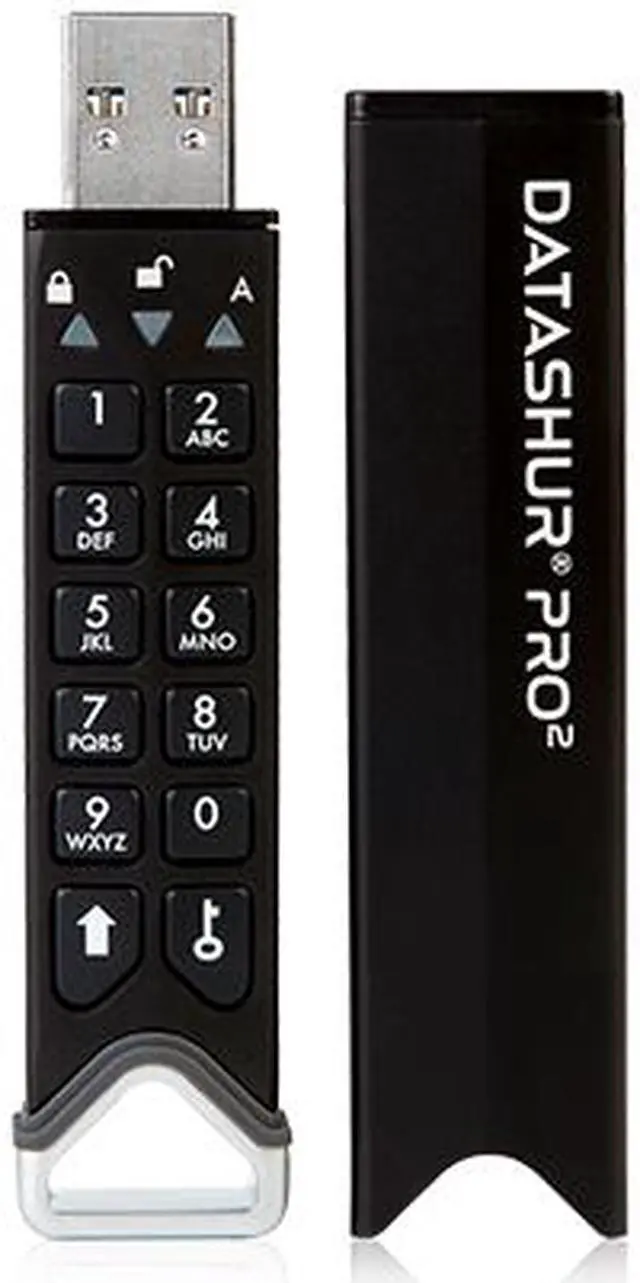 Main image of iStorage datAshur PRO² 512GB Secure flash drive - FIPS 140-2 Level 3 Certified - Password protected, dust and water resistant, portable, military grade hardware encryption. USB 3.2 IS-FL-DP2-256-512