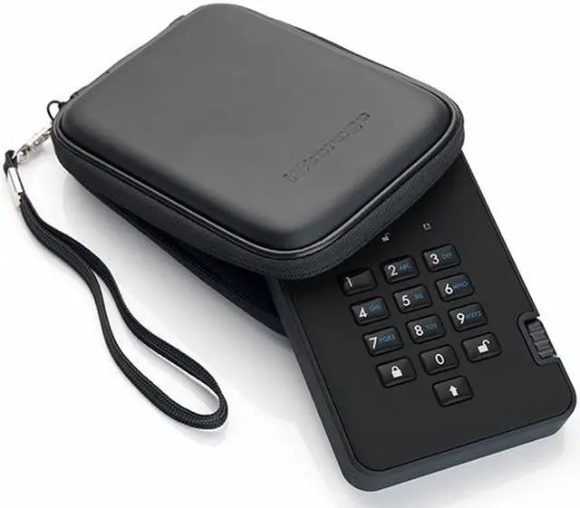 Alt view image 4 of 11 - iStorage diskAshur2 SSD 4TB Black - Secure portable solid state drive - Password protected, dust and water resistant, portable, military grade hardware encryption USB 3.2  IS-DA2-256-SSD-4000-B