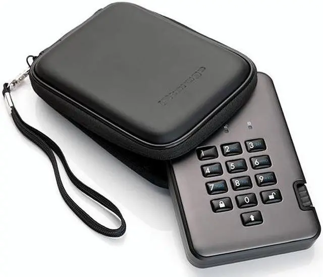 Alt view image 4 of 6 - iStorage diskAshur PRO2 HDD 1TB Secure portable hard drive FIPS Level 2 certified - password protected, dust and water resistant, military grade hardware encryption.IS-DAP2-256-1000-C-G