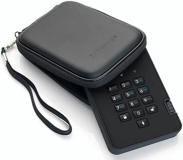 Alt view image 3 of 8 - iStorage diskAshur2 HDD 4TB Black -  Secure portable hard drive - Password protected, dust and water resistant, portable, military grade hardware encryption USB 3.1 IS-DA2-256-4000-B