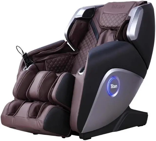 Main image of Titan Elite 3D Massage Intelligent Voice Control Full Body Reclining Zero Gravity Heated Massage Chair with Specialized Foot Roller and Calf Roller Black