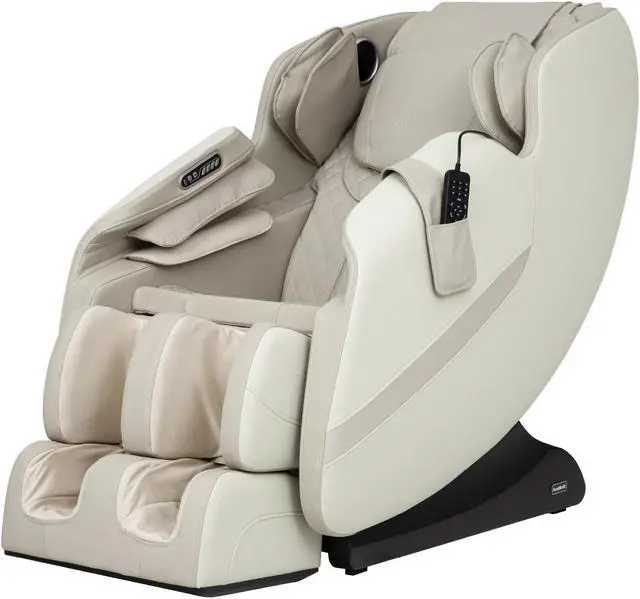 Alt view image 2 of 4 - Titan AmaMedic Q7 Full Body Shiatsu Massage Chair with Zero Gravity, Foot Rollers, Bluetooth (Beige)