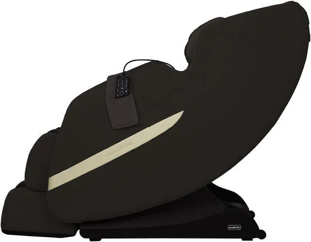 Alt view image 3 of 3 - Titan AmaMedic Q7 Full Body Shiatsu Massage Chair with Zero Gravity, Foot Rollers, Bluetooth (Brown)