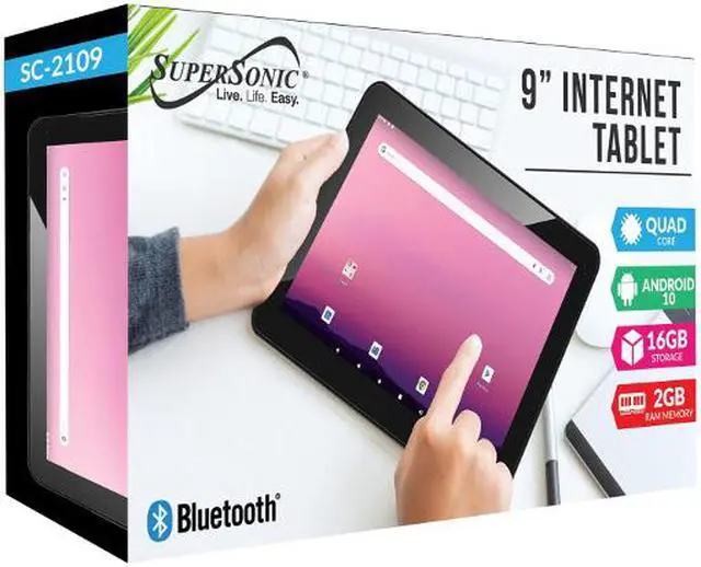 Alt view image 4 of 6 - Supersonic SC-2109 Tablet 9 Android 10 QUAD Core Tablet with 2GB RAM / 16GB Storage