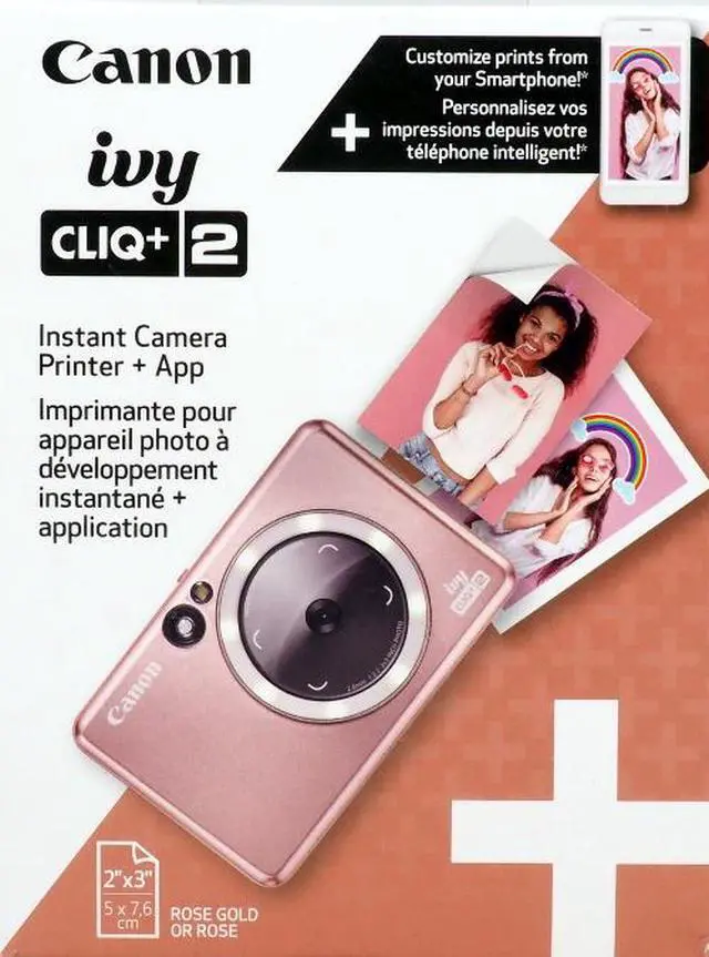 Alt view image 6 of 20 - Canon IVY CLIQ+2 8 Megapixel Instant Digital Camera Rose Gold 4519C001