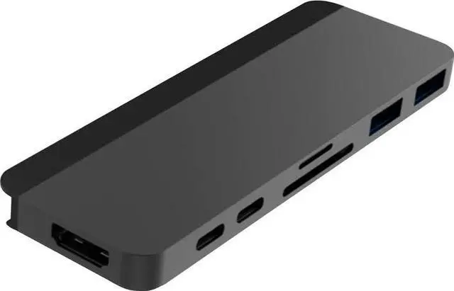 Alt view image 5 of 6 - Sanho HyperDrive DUO HD28C-GRAY Hub 7-in-2 for MacBook Pro/Air