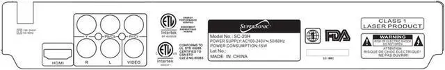 Alt view image 4 of 9 - Supersonic SC-20H 2-Channel Dvd Player