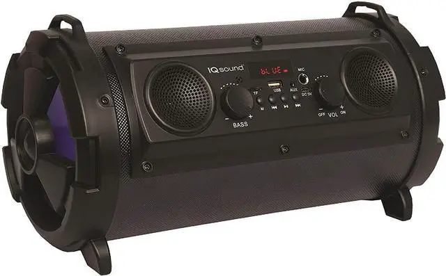 Alt view image 3 of 14 - Supersonic IQ-1525BT-BK Wireless Bluetooth Speaker (Black)