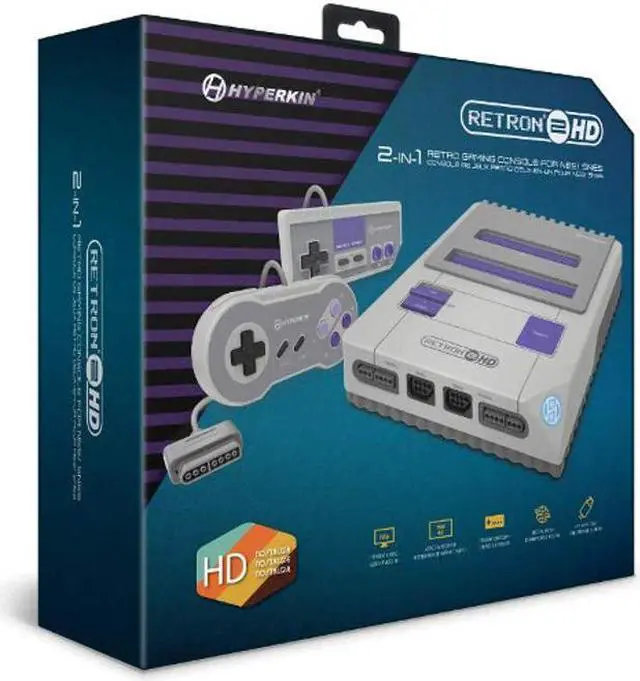 Alt view image 17 of 20 - Hyperkin RetroN 2 HD Gaming Console for Nintendo NES / SNES / Super Famicom - Gray