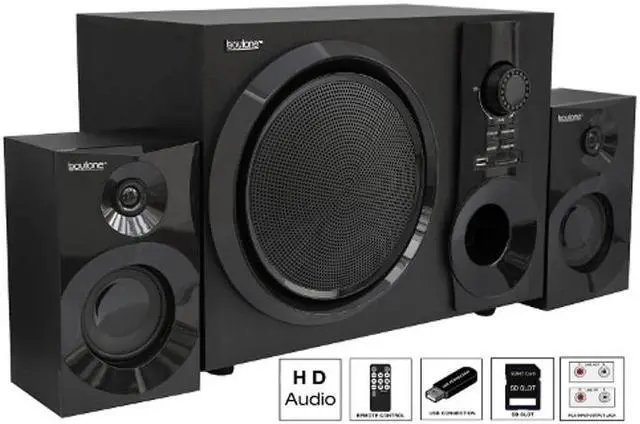 Alt view image 2 of 8 - Boytone BT-215FD Powerful Wireless Bluetooth Home Speaker System  Bass System FM Radio, Remote Control, Aux-In