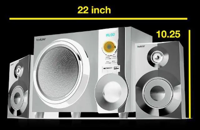 Alt view image 3 of 8 - Boytone BT-215FD Powerful Wireless Bluetooth Home Speaker System  Bass System FM Radio, Remote Control, Aux-In