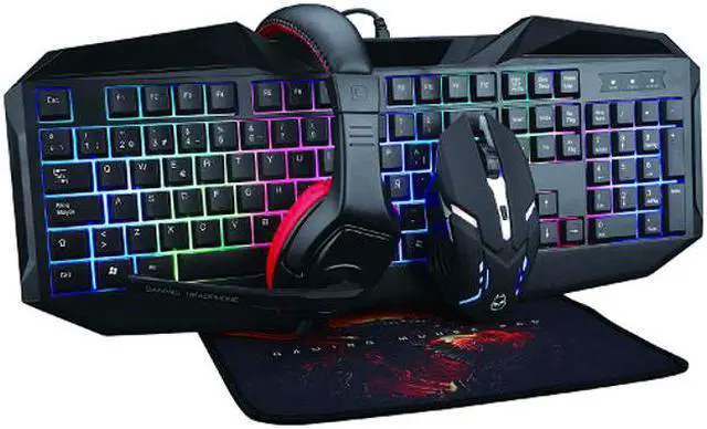 Alt view image 10 of 20 - Supersonic SC-440GK LED Gaming Mechanical Keyboard with Mouse and Headset