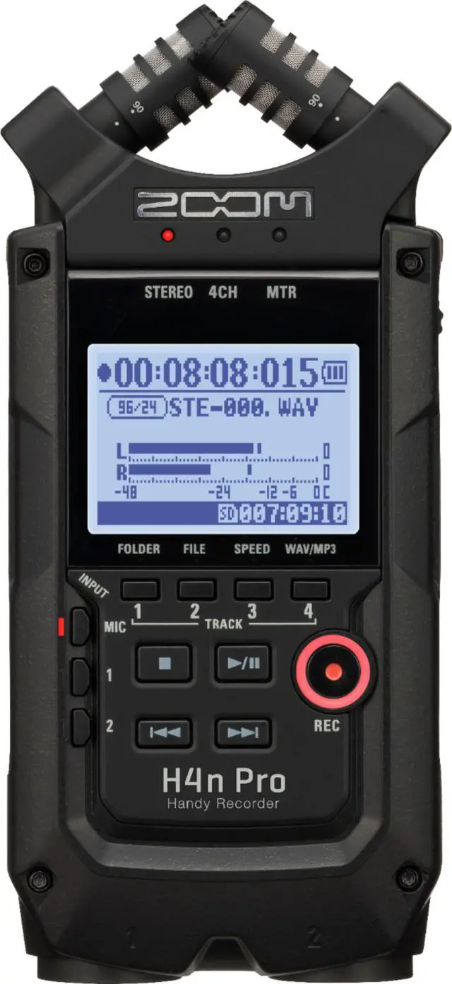 Alt view image 19 of 20 - Zoom Digital Multitrack Recorder (H4n Pro All Black)