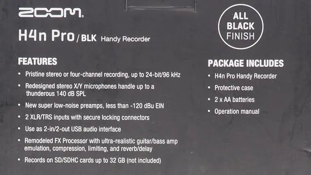 Alt view image 20 of 20 - Zoom Digital Multitrack Recorder (H4n Pro All Black)