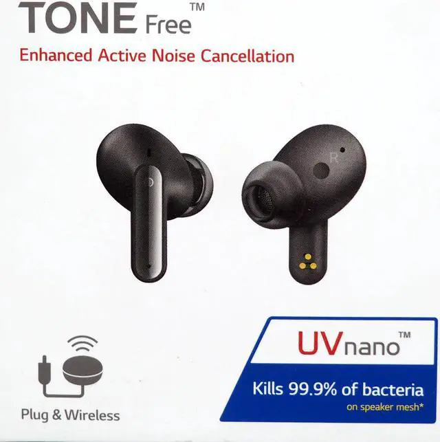 Alt view image 5 of 8 - LG TONE Free FP9 - Plug and Wireless True Wireless Bluetooth UVnano Earbuds - Black