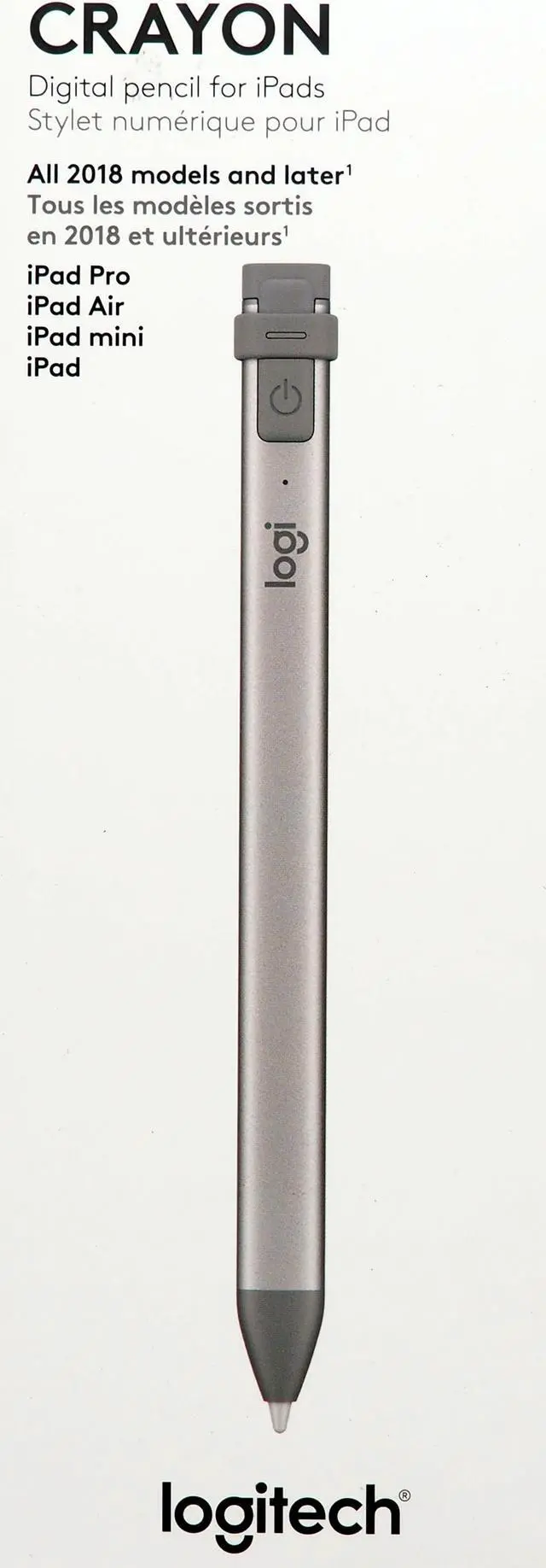 Alt view image 4 of 16 - Logitech 914-000051 Crayon Digital Pencil for Select Apple iPad Tablets Gray