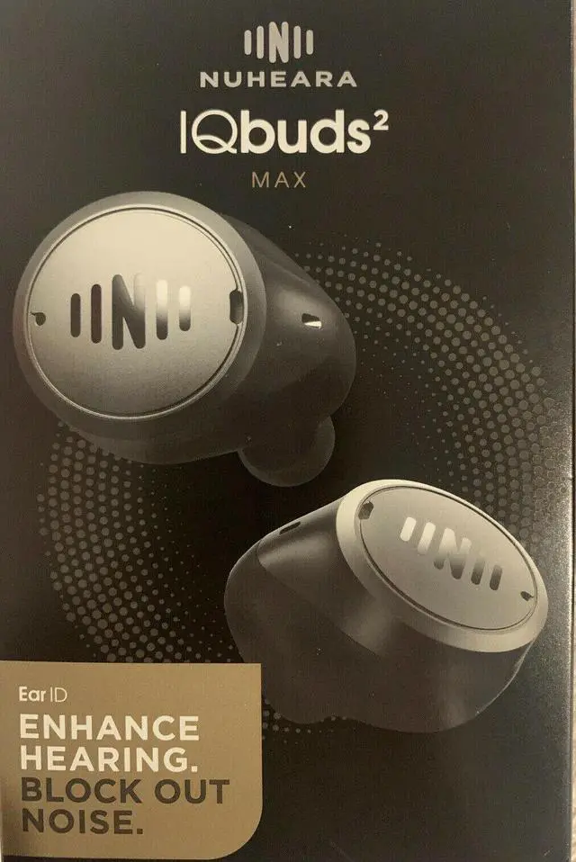 Alt view image 2 of 2 - Nuheara  Iqbuds 2 MAX Personal Hearing Amplifier NU318- Black