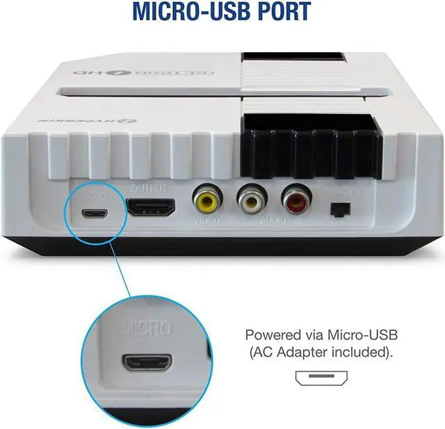 Alt view image 7 of 7 - Hyperkin RetroN 1 HD Gaming Console for NES White - Nintendo WiiGameCube - White M01888-WH